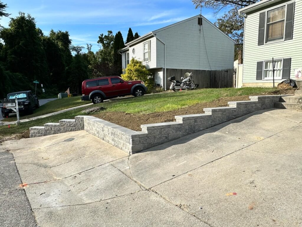 Retaining walls installation in Baltimore county