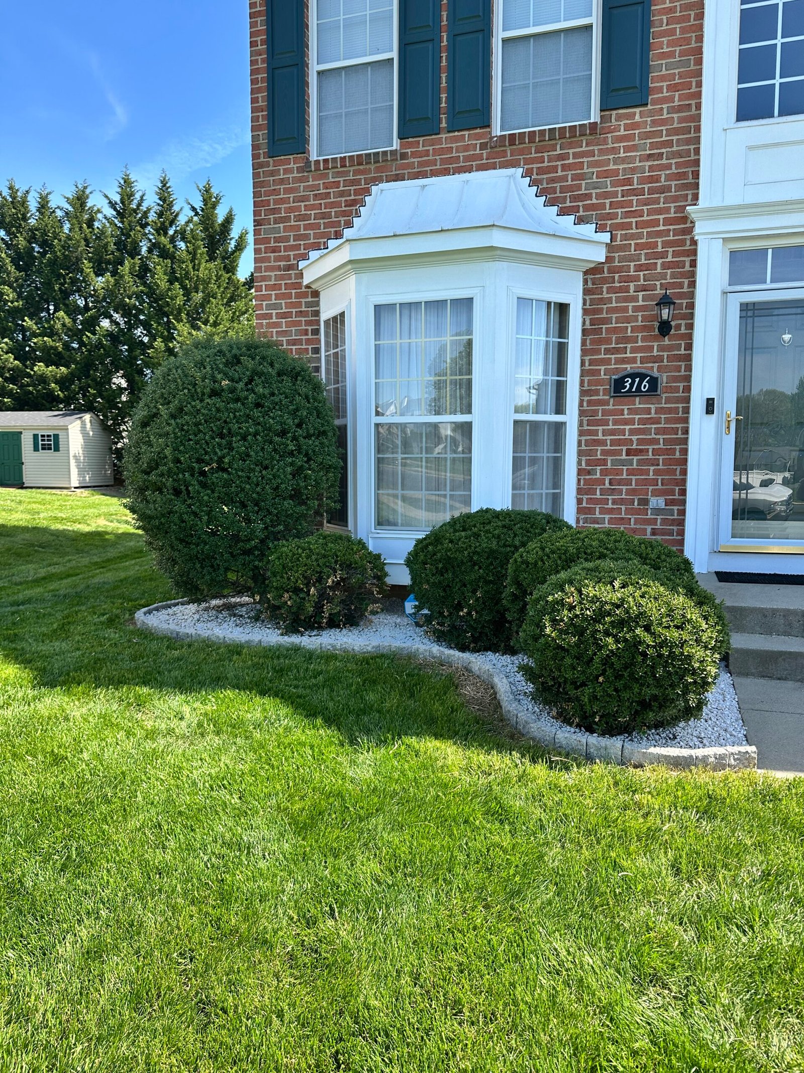 Professional landscaping in Harford County maintaining a lush garden