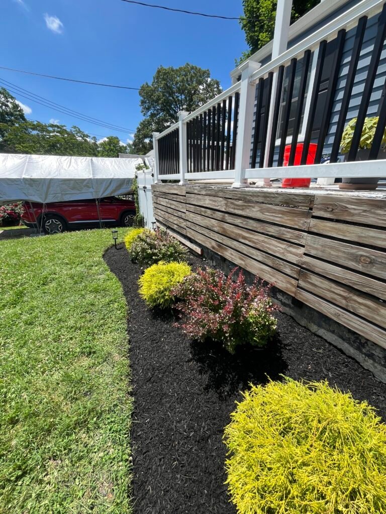 Professional landscaping in Harford County maintaining a lush garden