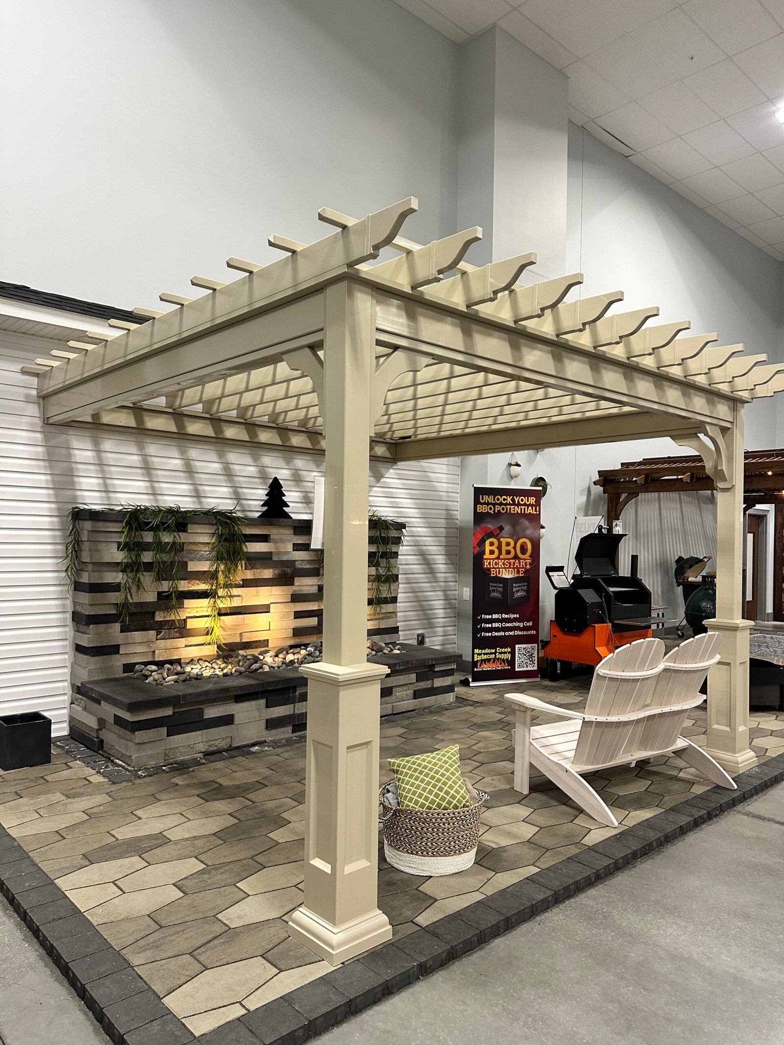 Custom wood pergola, one of the many shade structures in Baltimore county